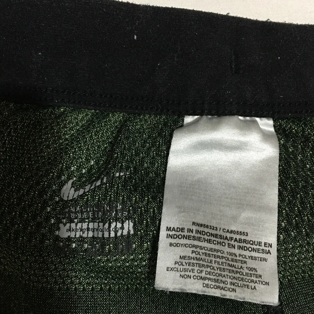 Nike Men's Flyknit Football Soccer Shorts Size 2XL Black Green Mesh